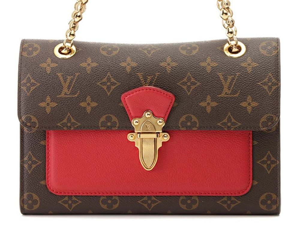 LOUIS VUITTON Shoulder Bag Victoire Monogram Cerise Red